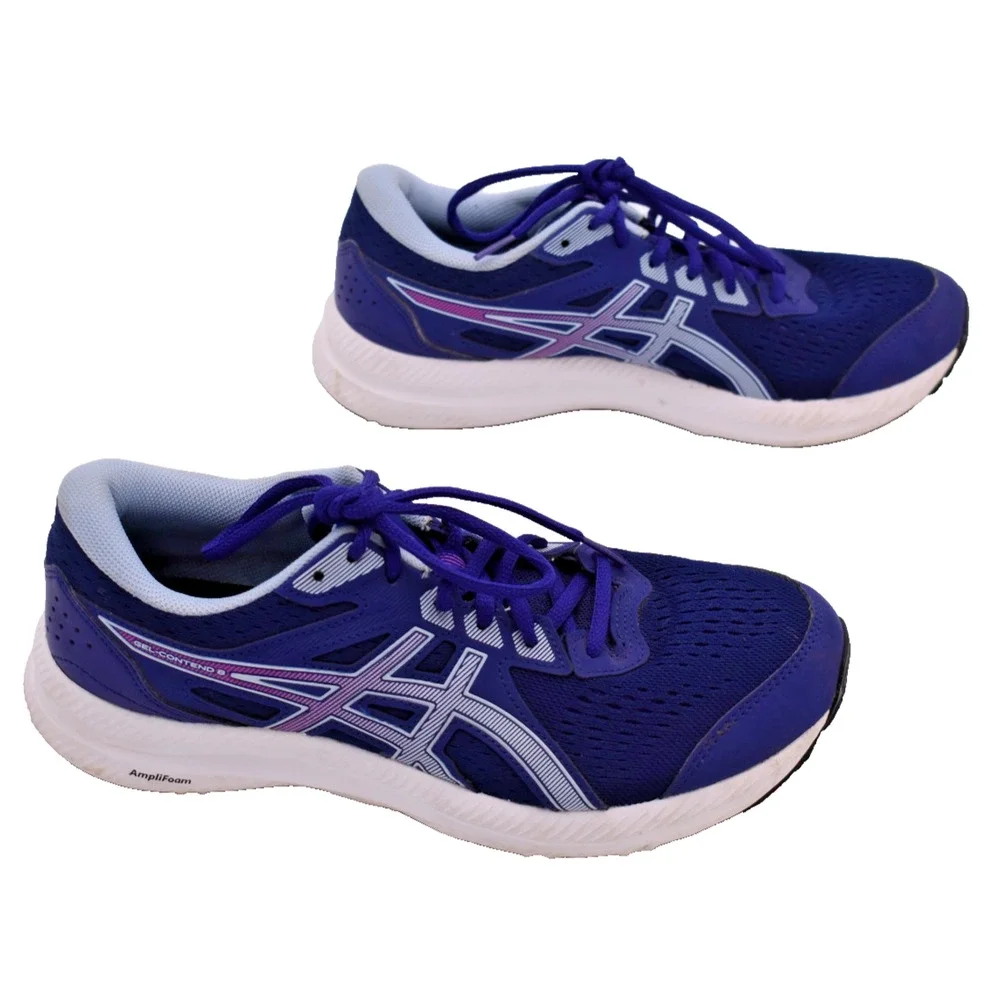 ASICS Gel Contend 8 Running Shoe Sneaker 1012B320 - Indigo Blue - Womens 9.5